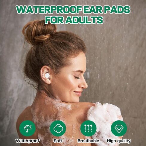 120 Pcs Disposable Ear Covers for Adults with Cotton Pad | Waterproof Clear Adhesive Patches for Hair Washing, SPA & Shower | Professional Protective Stickers for Salon Hair Dye, Swimming & Sports in Kuwait