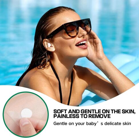 120 Pcs Disposable Ear Covers for Adults with Cotton Pad | Waterproof Clear Adhesive Patches for Hair Washing, SPA & Shower | Professional Protective Stickers for Salon Hair Dye, Swimming & Sports in Kuwait