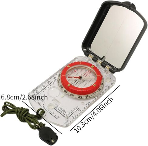 Foldable Compass Scale Ruler Clinometer Survival Hunting Mountaineering in Kuwait