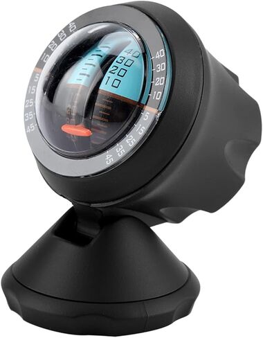 Car Inclinometer Slope Indicator Meter for Vehicle Safety with Adjustable Viewing Angle, Durable Black Plastic, 1 Unit in Kuwait