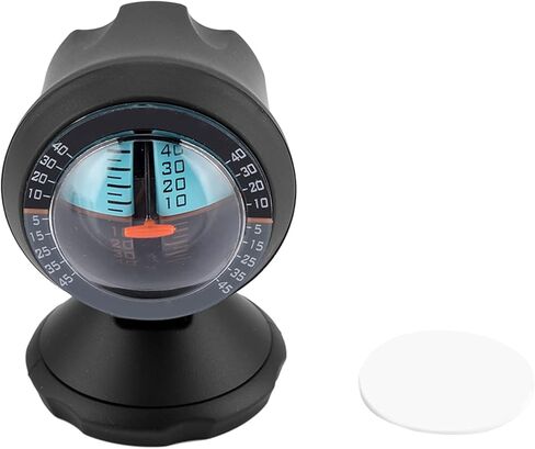 Car Inclinometer Slope Indicator Meter for Vehicle Safety with Adjustable Viewing Angle, Durable Black Plastic, 1 Unit in Kuwait