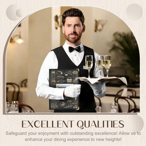 4 Pack Restaurant Menu Covers with Erasable Pen and Whiteboard Eraser, 8.5 x 11 Inch 4-Page 8-View Double Clear Plastic Menu Covers Waterproof A4 Paper Holders for Home Bar Cafe Restaurant in Kuwait