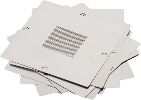 for bga Reballing St-ation Kit with 90mm Fixture Jig and 10PCS Ste-ncil Templates for PCB Soldering Repair, M-etal Table Bracket Clamp, Silver(10pcs stencils only) in Kuwait