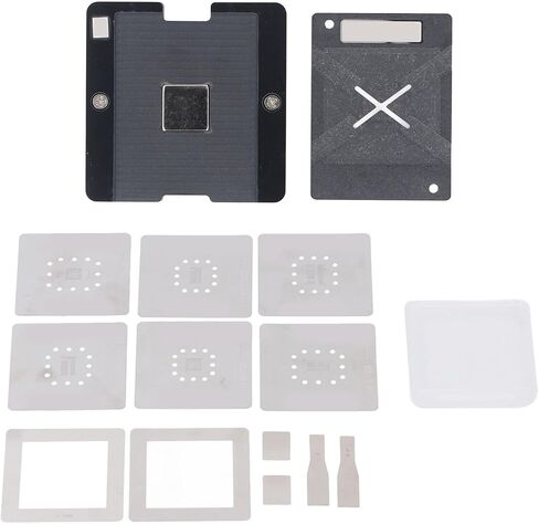 AUNMAS 6 في 1 BGA Reballing Kit Stencil Set المغناطيسي BGA Reballing Platform مع الفولاذ المقاوم للصدأ الرقصة لBGA153 BGA169 BGA162 BGA186 BGA221 BGA254 in Kuwait