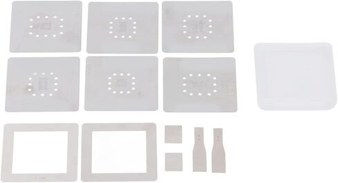 AUNMAS 6 في 1 BGA Reballing Kit Stencil Set المغناطيسي BGA Reballing Platform مع الفولاذ المقاوم للصدأ الرقصة لBGA153 BGA169 BGA162 BGA186 BGA221 BGA254 in Kuwait
