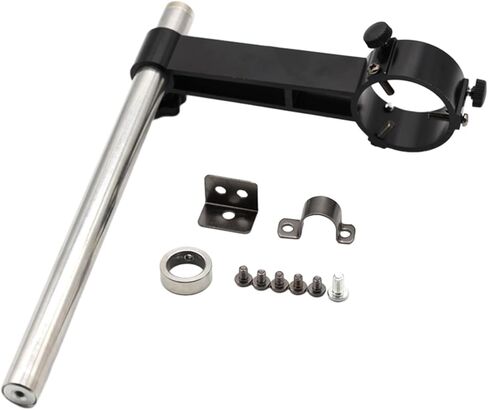 Hot Air Hand-Piece Holder Stand For SMD Rework, Metal Clamp Bracket Compatible With Cyclo 852D/852D++/952D, Adjustable Vertical Support For Heat And Desktop Soldering Station, Black And Silver in Kuwait