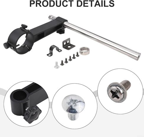 Hot Air Hand-Piece Holder Stand For SMD Rework, Metal Clamp Bracket Compatible With Cyclo 852D/852D++/952D, Adjustable Vertical Support For Heat And Desktop Soldering Station, Black And Silver in Kuwait