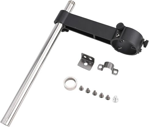 Hot Air Hand-Piece Holder Stand For SMD Rework, Metal Clamp Bracket Compatible With Cyclo 852D/852D++/952D, Adjustable Vertical Support For Heat And Desktop Soldering Station, Black And Silver in Kuwait