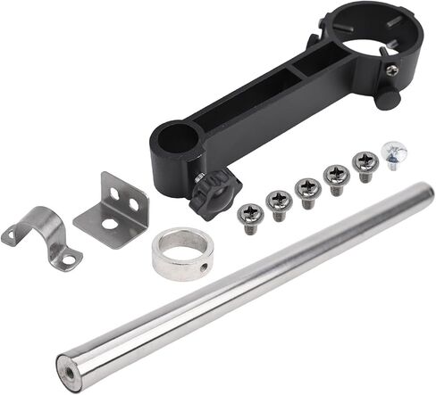 Hot Air Hand-Piece Holder Stand For SMD Rework, Metal Clamp Bracket Compatible With Cyclo 852D/852D++/952D, Adjustable Vertical Support For Heat And Desktop Soldering Station, Black And Silver in Kuwait