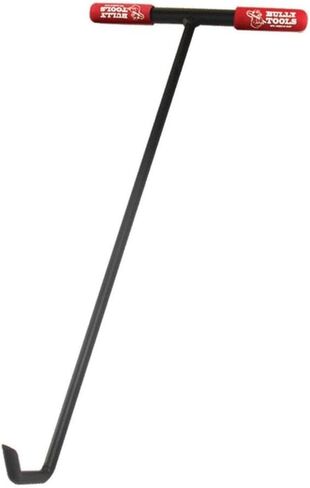 BULLY TOOLS 24-Inch Manhole Cover Hook with Steel T-Style Handle – Heavy Duty Sewer Tool, Durable Steel Construction, Ideal for Manhole Lid & Sewer Cap Removal, Multi-Purpose - Made in The USA in Kuwait