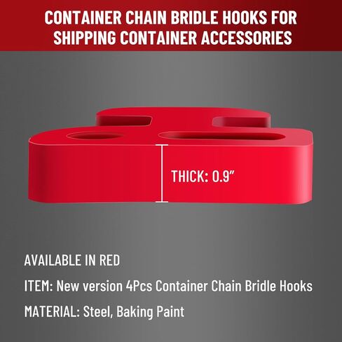 4Pcs Container Chain Bridle Hooks with 4Pcs Alloy Steel Hammerlock|Shipping Container Accessories- Heavy Duty Replacement Hooks for Compatible with Standard Shipping Container Chain Bridles in Kuwait