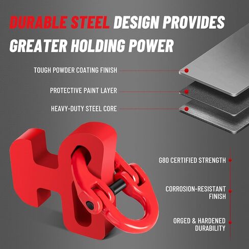 4Pcs Container Chain Bridle Hooks with 4Pcs Alloy Steel Hammerlock|Shipping Container Accessories- Heavy Duty Replacement Hooks for Compatible with Standard Shipping Container Chain Bridles in Kuwait