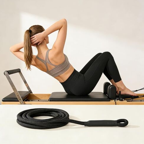 Womens Mens 2 Pack Pilates Reformer Straps Double Loop Foot and Hand Straps for Pilates Reformer Yoga Fitness Training in Kuwait