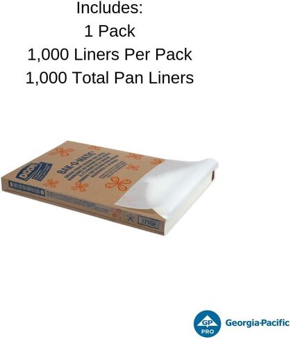 Dixie Grease-Proof Silicone Coated Non-Stick Pan Liner by GP PRO (Georgia-Pacific), White, 27SGP, 24.38'' Length x 16.38" Width, (Case of 1,000) in Kuwait
