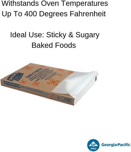 Dixie Grease-Proof Silicone Coated Non-Stick Pan Liner by GP PRO (Georgia-Pacific), White, 27SGP, 24.38'' Length x 16.38" Width, (Case of 1,000) in Kuwait