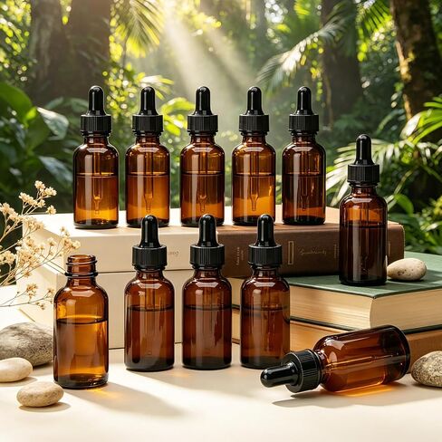 Maredash 64 Pack, 1 oz Tincture Bottles with Dropper- 30ml Tincture Bottles with Eye Dropper - Leakproof Essential Oils Bottle - Storage and Travel for Beauty or Health in Kuwait