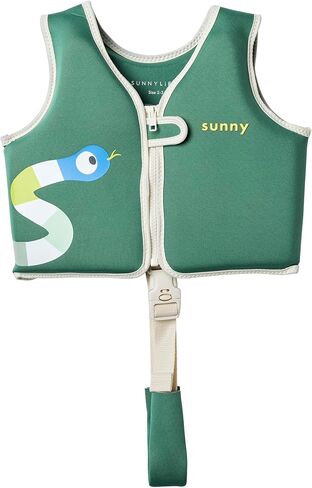 SUNNYLiFE Swim Vest, 2-3 Years, Into The Jungle Green, EPE/Natural Rubber/Polyester, 14.57x12.8x1.97 Inches, 1.38 lbs in Kuwait