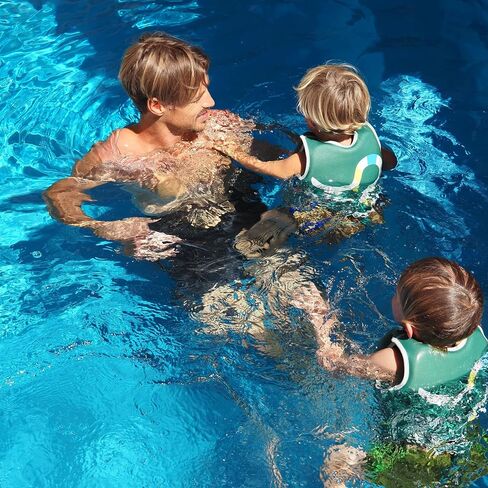 SUNNYLiFE Swim Vest, 2-3 Years, Into The Jungle Green, EPE/Natural Rubber/Polyester, 14.57x12.8x1.97 Inches, 1.38 lbs in Kuwait