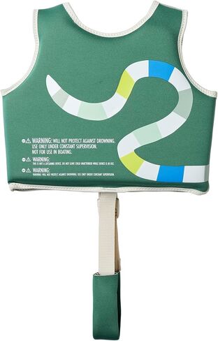 SUNNYLiFE Swim Vest, 2-3 Years, Into The Jungle Green, EPE/Natural Rubber/Polyester, 14.57x12.8x1.97 Inches, 1.38 lbs in Kuwait