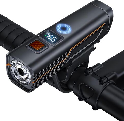 High Lumens Super Bright Bike Lights for Night Riding,Precision Battery Display&Smart Auto Light Sensor,5Modes,USB Rechargeable Bike Headlight,Bicycle Lights for Road,Mountain,Cycling in Kuwait