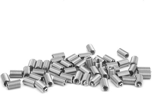 50pcs Wire Thread Insert Kit, 304 Stainless Steel NPT UNC 1/4in‑20 x 1-3D Screws Sleeve Assortment Helical Type Coiled for Automotive Repairs(3D After Installation) in Kuwait