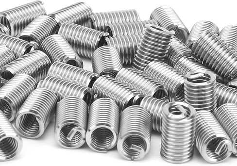 50pcs Wire Thread Insert Kit, 304 Stainless Steel NPT UNC 1/4in‑20 x 1-3D Screws Sleeve Assortment Helical Type Coiled for Automotive Repairs(3D After Installation) in Kuwait