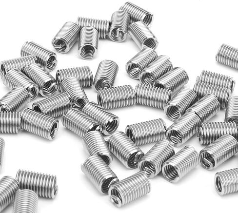 50pcs Wire Thread Insert Kit, 304 Stainless Steel NPT UNC 1/4in‑20 x 1-3D Screws Sleeve Assortment Helical Type Coiled for Automotive Repairs(3D After Installation) in Kuwait