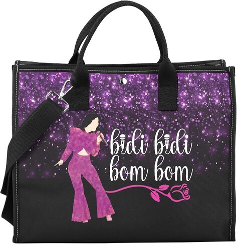 XYANFA Singer Selen Tote Bag Bidi Bidi Bom Bom Inspired Tote Bag Selen Latin Dance Lyric Gift 90s Latina Singer Fans Gift in Saudi Arabia