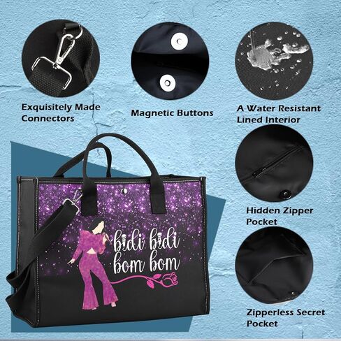 XYANFA Singer Selen Tote Bag Bidi Bidi Bom Bom Inspired Tote Bag Selen Latin Dance Lyric Gift 90s Latina Singer Fans Gift in Saudi Arabia
