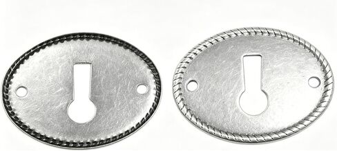 10PCS Silver Oval Vintage Keyhole Covers 35x27mm Antique Key Plate Door Cover Decorative for Cabinet, Door, Dresser, Drawers, Desk Furniture Hardware in Kuwait