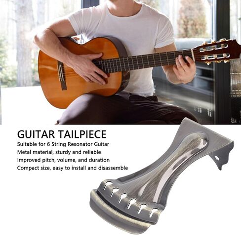 Buachois 6 String Guitar Tailpiece, Metal Resonator Replacement for Acoustic Electric in Kuwait