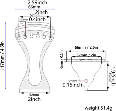 Buachois 6 String Guitar Tailpiece, Metal Resonator Replacement for Acoustic Electric in Kuwait