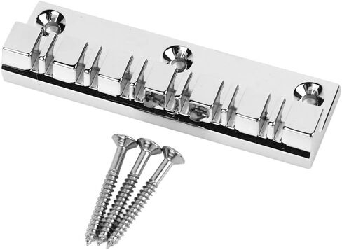 12-String Metal Guitar Tailpiece - Fixed Hardtop Bridge for Electric Guitars, Chrome-Plated Top-Load Saddle for Stable Sound & Enhanced Performance‌ in Kuwait