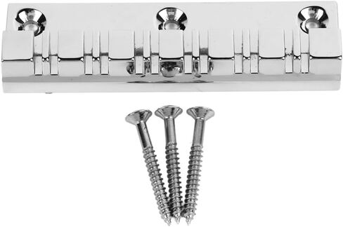 12-String Metal Guitar Tailpiece - Fixed Hardtop Bridge for Electric Guitars, Chrome-Plated Top-Load Saddle for Stable Sound & Enhanced Performance‌ in Kuwait