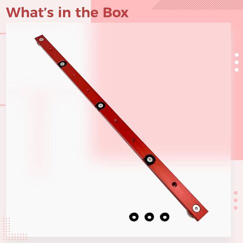Aluminum Alloy Miter Bar, 17.7 in / 450 mm, for Woodworking Push Handle & Table Saw Sled Runners, Fits 30/45 Miter Slot, Expansion Buckle, Precise Positioning, Safe Operation in Kuwait