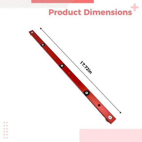 Aluminum Alloy Miter Bar, 17.7 in / 450 mm, for Woodworking Push Handle & Table Saw Sled Runners, Fits 30/45 Miter Slot, Expansion Buckle, Precise Positioning, Safe Operation in Kuwait