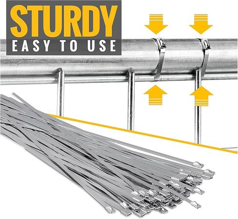 100 Pieces 11.8 Inches Metal Zip Ties 7 Inch Miter Shears Suit in Kuwait