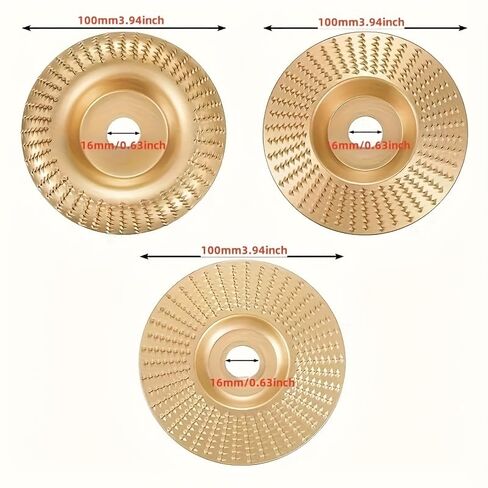 3pcs, Woodworking Wheel, 100mm Diameter, Grinding Wheel, Angle Grinder in Kuwait