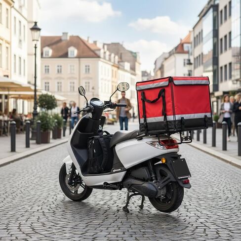 KIMISS Rear Rack For Ebike Motorcycle, Universal 80kg Motorcycle Rack Bike Rear Rack Food Delivery Box Rack Rear Grille Loading Seamless Steel Tube (Type 2 53/43) in Saudi Arabia