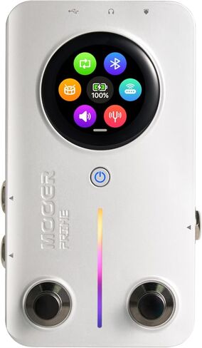 MOOER Prime M2 Wireless Desktop Multi Effects Pedal with APP editor, MIDI Function, Bluetooth PlayBack, IR Loaders, Touch Screen, Looper Drum Machine for Guitar and Bass in Kuwait