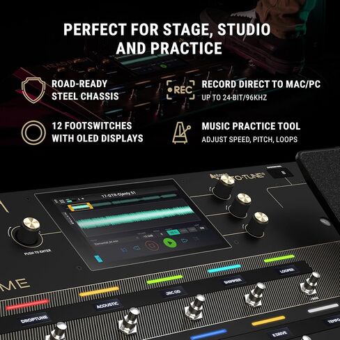 HeadRush Prime وFRFR112 MK2 - دواسة الجيتار والتأثيرات الصوتية المتعددة ومعالج تشكيل الأمبير، ومضخم صوت كهربائي مقاس 12 بوصة بقوة 2500 وات مع بلوتوث in Kuwait