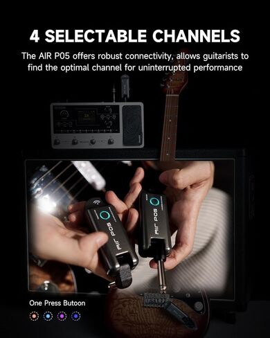 MOOER PE100 Desktop Guitar Multi Effects Pedal with 99 Factory Presets, 99 User Presets, Air P05 Guitar Wireless System in Kuwait
