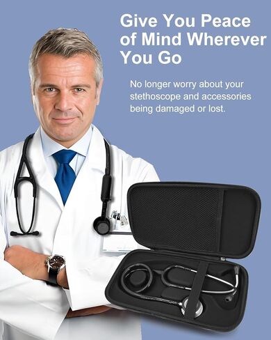 Hard Stethoscope Case for 3M Littmann Classic III & Cardiology IV Monitoring Stethoscope, Travel Storage case for Lightweight II S.E., for 2450/5620/5870/6200 & for MDF etc, Compact & Portable in Kuwait