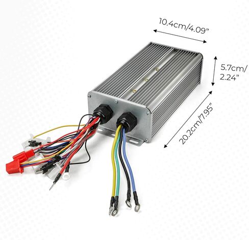72V 3000W Brushless Motor Controller 48V 60V 72V 84V Intelligent E-Bike Controller Replacement for Electric Bicycle Scooter Maximum Current 80A, Aluminium Alloy Silver in Kuwait