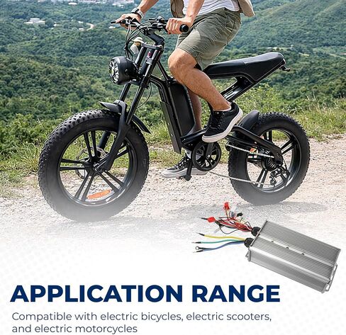 72V 3000W Brushless Motor Controller 48V 60V 72V 84V Intelligent E-Bike Controller Replacement for Electric Bicycle Scooter Maximum Current 80A, Aluminium Alloy Silver in Kuwait