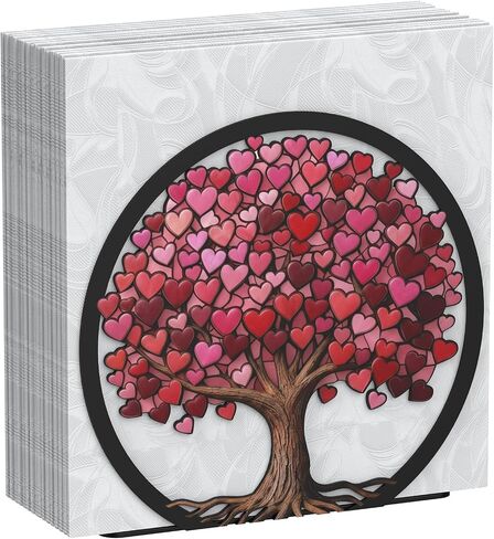 Uniclife Metal Napkin Holder for Table, Standing Napkin Dispenser for Cocktail, Luncheon & Guest Napkins, Tree of Life Napkin Stand, Upright Paper Napkin Holder for Kitchen Dining Table Coffee Bar in Kuwait