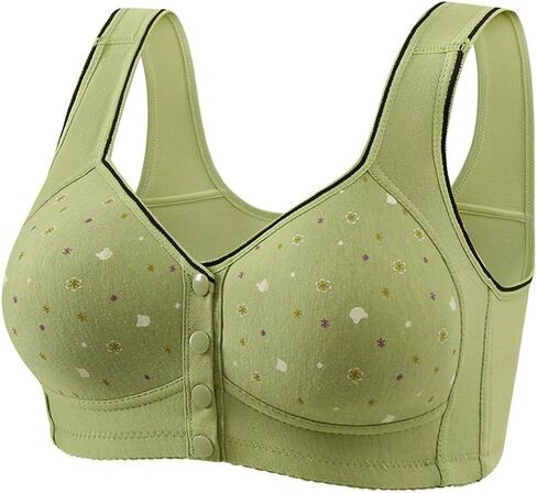 Plus Size Front Closure Wireless Bra for Women Stylish Wide Strap Vest Style Sports Bra in Kuwait