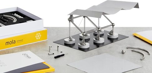 Mola Structural Kit 4 | Magnetic Modular Kit for Engineering and Architecture Education | 145 Pieces + Practical Guide in Kuwait
