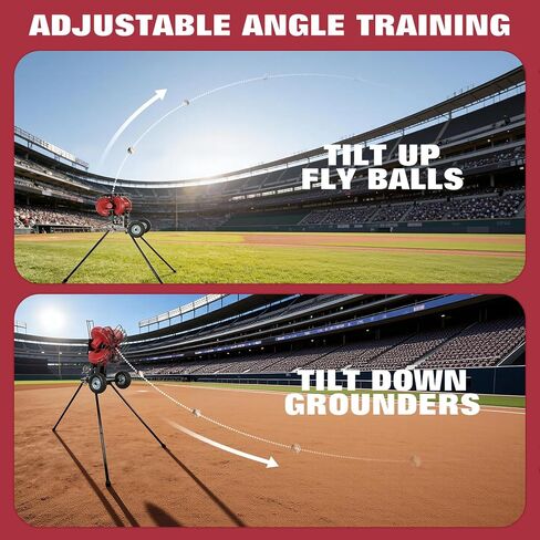 Furlihong 767BH 4-Wheel Baseball Pitching Machine for Professionals – Up to 112 MPH, X-Design, Adjustable Angles for Youth League, High School, College, Travel Teams Training in Saudi Arabia