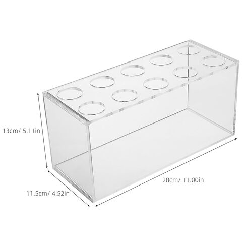 Test Tube Vial Holder Rack with 10 Slots Acrylic Material Stable Structure Space-Saving Design for 50ml Bottles Suitable for Laboratory Settings in Kuwait